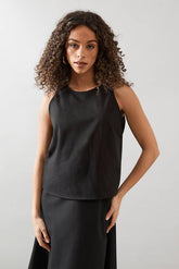 Button Back Linen Top