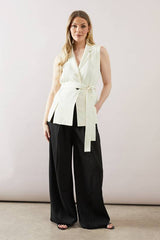 Sleeveless Belted Waistcoat