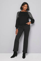Christmas Gold Embellished Shoulder Jumper