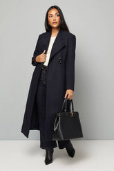 Petite Belted Maxi Coat