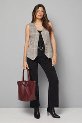 Check Button Through Waistcoat