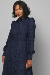 Premium Lace Button Through Maxi Dress