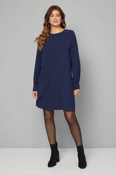 Woven Drape Shift Dress