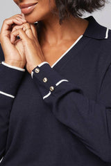 Tipped Collar Jumper