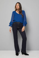 Dobby Flute Sleeve Top