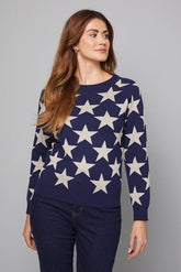 Star Motif Crew Neck Jumper