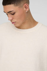 Oversized Boxy Brushed Knitted Jumper