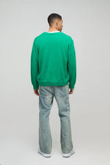 Boxy Fluffy Knitted Cardigan