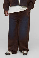 Plus Flocked Denim Relaxed Fit Jeans