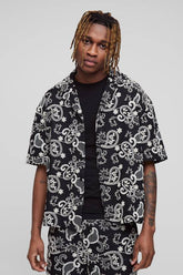 Tall Paisley Embroidered Oversized Shirt