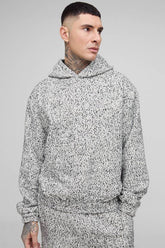 Tall Boucle Boxy Oversized Hoodie