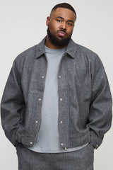 Plus Boxy Oversized Harrington Bomber
