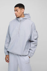 Oversized Hooded Cagoule Raincoat