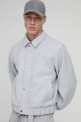 Boxy Melton Harrington Jacket