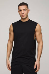 Regular Fit Essential Drop Armhole Extended Neck Tank
