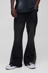 Studded Gusset Flared Fit Jeans