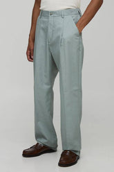 Straight Fit Linen Blend Crease Front Trouser