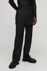 Tailored Twill Trouser With Skirt Overlay