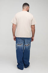 Plus Rip & Repair Relaxed Fit Jeans