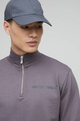 Regular Fit Edizione Heavyweight Zip Funnel Neck Sweatshirt