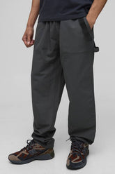 Elasticated Waist Ripstop Straight Fit Carpenter Buckle Trousers