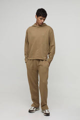 Regular Fit Tonal Embroidered Welt Pocket Hoodie
