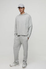Regular Fit Tonal Embroidered Welt Pocket Hoodie