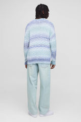Oversized Ombre Stripe Lightweight Knitted Jumper
