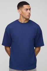 Regular Fit Textured Drop Shoulder T-Shirt