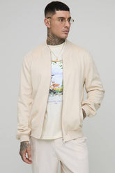 Tall Faux Suede Regular Fit Bomber Jacket