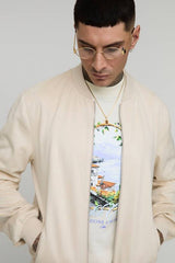 Tall Faux Suede Regular Fit Bomber Jacket