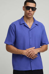 Oversized Revere Pleated Shirt