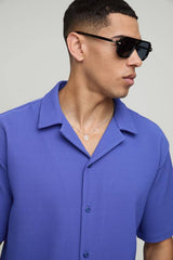 Oversized Revere Pleated Shirt