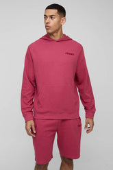 Regular Fit Waffle MAN Varsity Hoodie