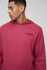 Regular Fit Waffle MAN Varsity Hoodie