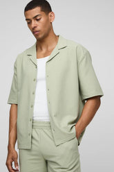 Oversized Technical Stretch Revere Shirt