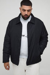 Plus Regular Fit Padded Collared Coach Jacket