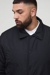 Plus Regular Fit Padded Collared Coach Jacket