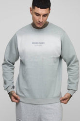 Tall Limited Edition Print Regular Fit Spray Wash Sweater