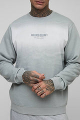 Tall Limited Edition Print Regular Fit Spray Wash Sweater