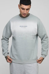 Tall Limited Edition Print Regular Fit Spray Wash Sweater
