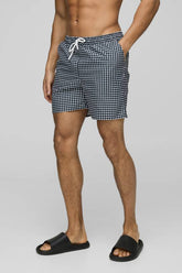 Mirco Check Mid Length Swim Short