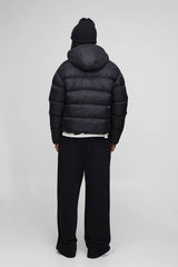 Oversized Boxy Faux Double Layer Hooded Puffer Jacket