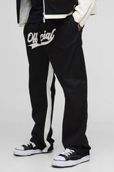 Plus Elasticated Waist Official Applique Gusset Flared Trousers