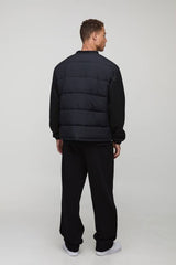 Tall Regular Fit Quilted Scuba Sleeve Puffer