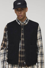 Boxy Fit Reversible Borg & Suede Gilet