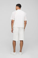 Oversized Boxy Broderie Revere Shirt