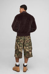 Regular Fit Faux Fur Bomber Jacket