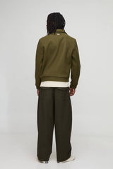 Regular Fit Melton Zip Through Harrington Jacket