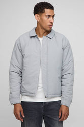 Boxy Fit Peached Crinkle Nylon Coach Jacket